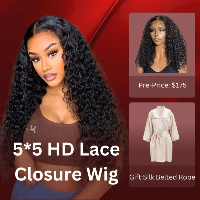 

Nadula Pre Sale 5x5 HD Swiss Lace Front Wigs Breathability 180% Density Curly Wigs With Natural Hairline Human Hair Wig