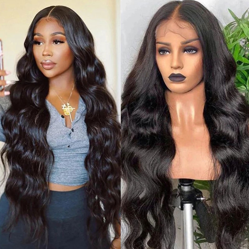 

Nadula Whatsapp Flash Deal 4x4 Transparent Lace Closure Wigs Pre Plucked With Baby Hair Body Wave Virgin Human Hair Wigs