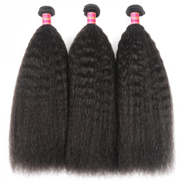 Nadula Wholesale Best Kinky Straight Hair Weave 3 Bundles Virgin Human ...