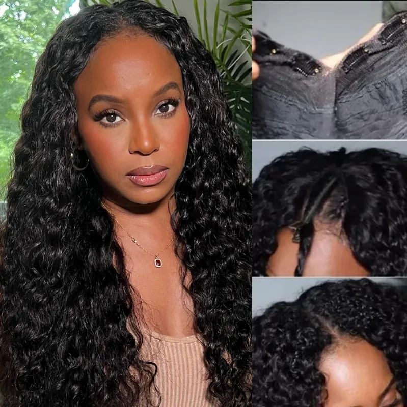 

Nadula Whatsapp Flash Deal Glueless Deep Wave V Part Wigs No Leave Out Beginner Friendly Wig