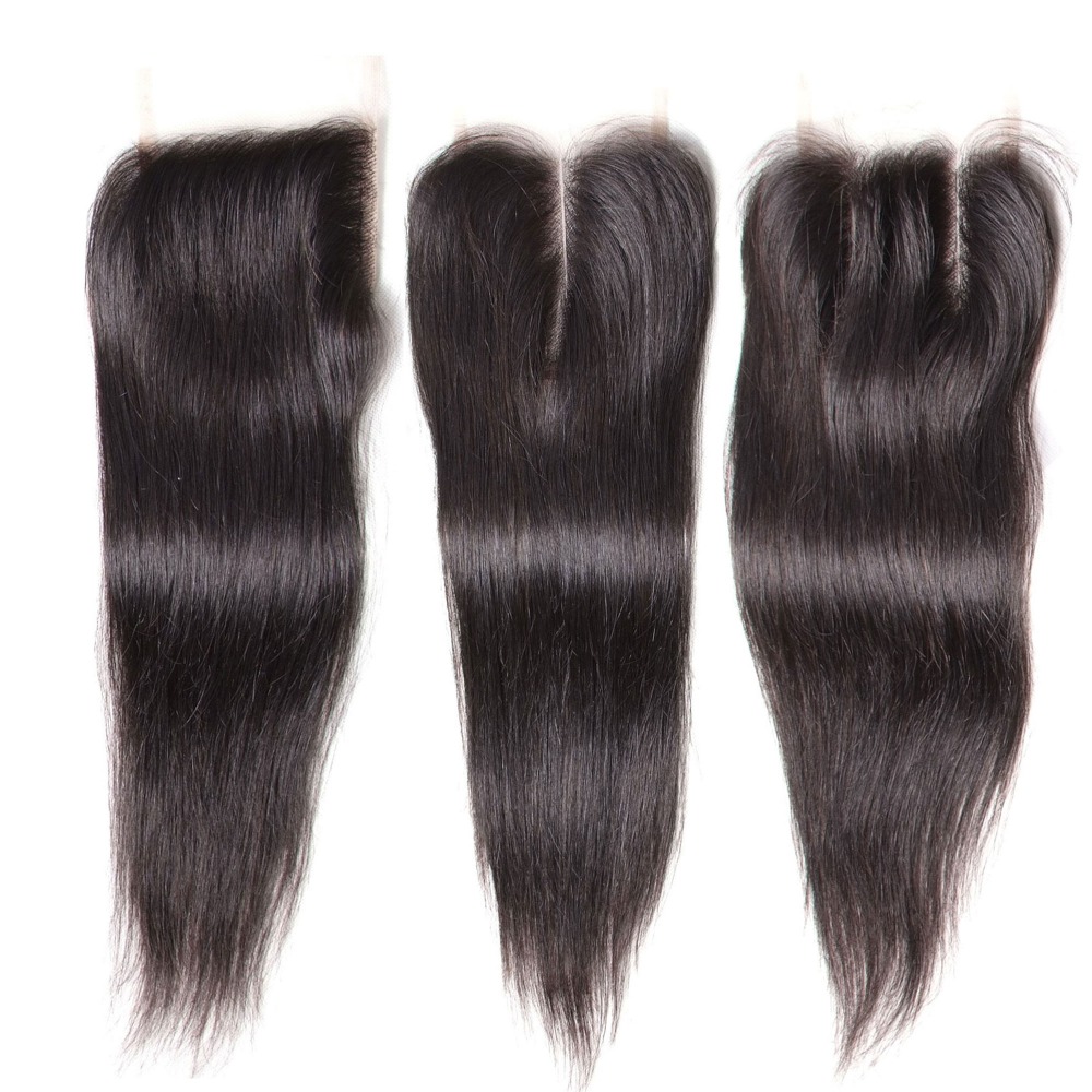 

Nadula Three Part Middle Part And Free Part Lace Closure Straight 100% Virgin Human Hair