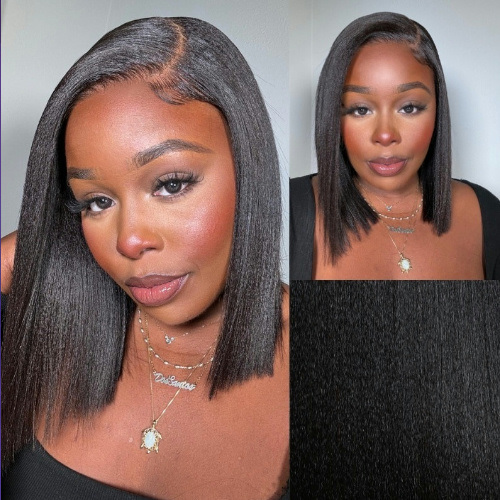 Yaki Bob 7x5 And 13x4 Pre-Bleached Natural Looking Straight Glueless Summer Wig